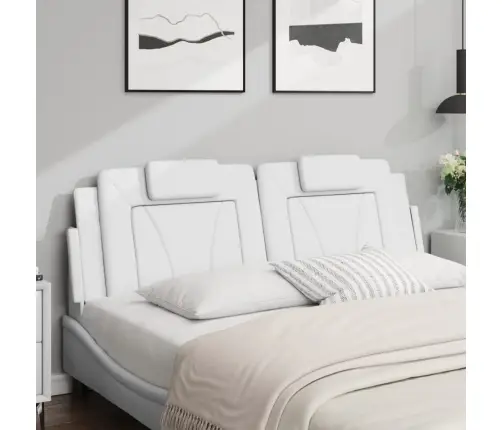 Galvgaļa Spilvens, Balts, 160 Cm, Mākslīgā Āda Vidaxl Galvgaļa Spilvens, Balts, 160 Cm, Mākslīgā Āda Vidaxl