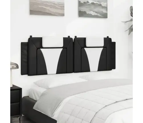 Galvgaļa Spilvens, Melns Un Balts, 160 Cm, Mākslīgā Āda Vidaxl