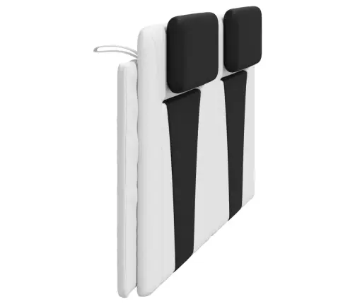 Voodipeatsi Padi Viana, Valge Ja Must, 180 cm Kunstnahk