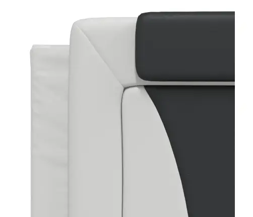 Voodipeatsi Padi Viana, Valge Ja Must, 180 cm Kunstnahk