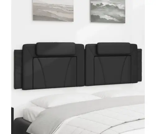 Galvgaļa Spilvens, Melns, 183 Cm, Mākslīgā Āda Vidaxl