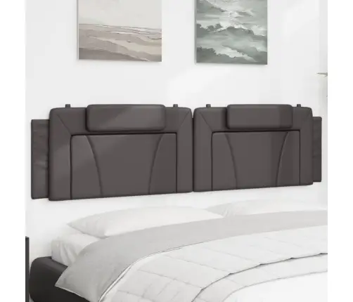 Galvgaļa Spilvens, Pelēks, 200 Cm, Mākslīgā Āda Vidaxl