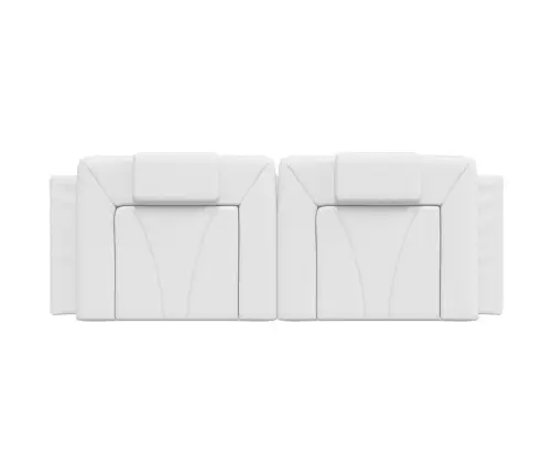 Galvgaļa Spilvens, Balts, 152 Cm, Mākslīgā Āda Vidaxl Galvgaļa Spilvens, Balts, 152 Cm, Mākslīgā Āda Vidaxl