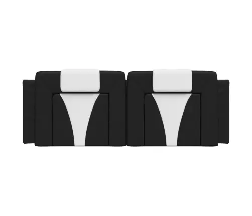 Galvgaļa Spilvens, Melns Un Balts, 152 Cm, Mākslīgā Āda Vidaxl