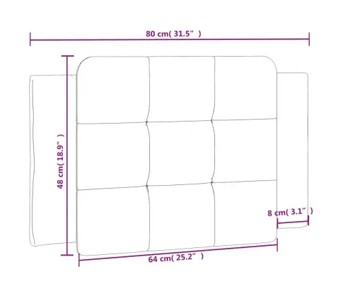 Galvgaļa Spilvens, Kapučīno, 80 Cm, Mākslīgā Āda Vidaxl Galvgaļa Spilvens, Kapučīno, 80 Cm, Mākslīgā Āda Vidaxl