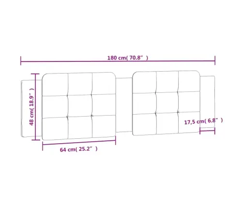 Galvgaļa Spilvens, Melns, 180 Cm, Mākslīgā Āda Vidaxl