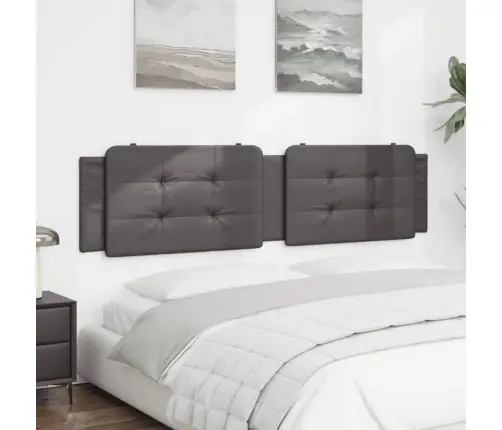 Galvgaļa Spilvens, Pelēks, 200 Cm, Mākslīgā Āda Vidaxl