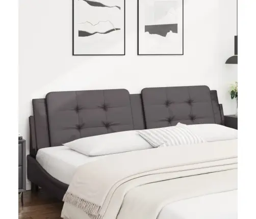 Galvgaļa Spilvens, Pelēks, 200 Cm, Mākslīgā Āda Vidaxl