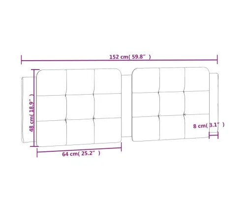 Galvgaļa Spilvens, Melns, 152 Cm, Mākslīgā Āda Vidaxl