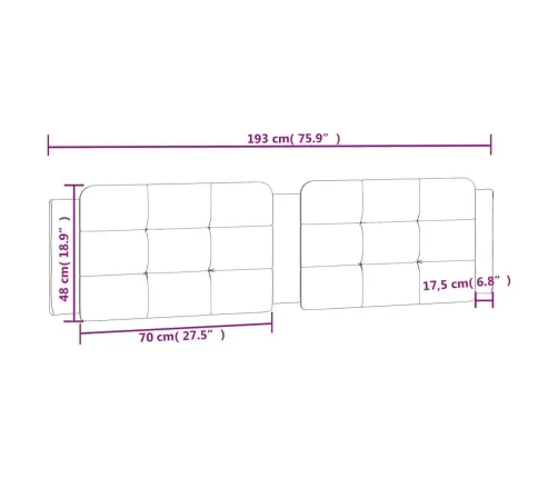 Galvgaļa Spilvens, Melns, 193 Cm, Mākslīgā Āda Vidaxl