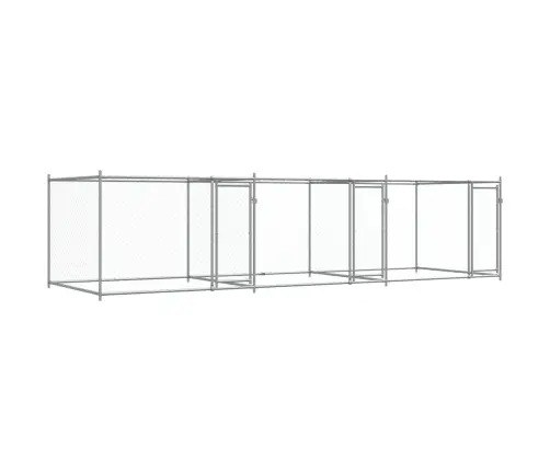 Narvas Šunims Su Durimis, Pilkas, 6X2X1,5M, Plienas