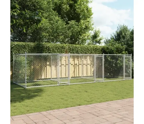 Narvas Šunims Su Durimis, Pilkas, 6X2X1,5M, Plienas