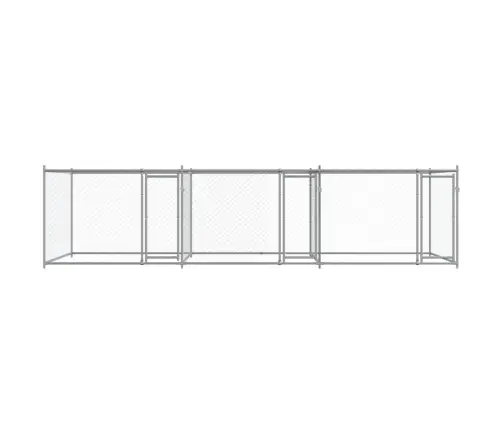 Narvas Šunims Su Durimis, Pilkas, 6X2X1,5M, Plienas