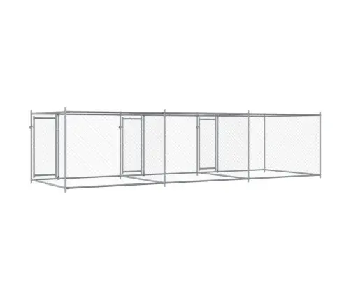 Narvas Šunims Su Durimis, Pilkas, 6X2X1,5M, Plienas