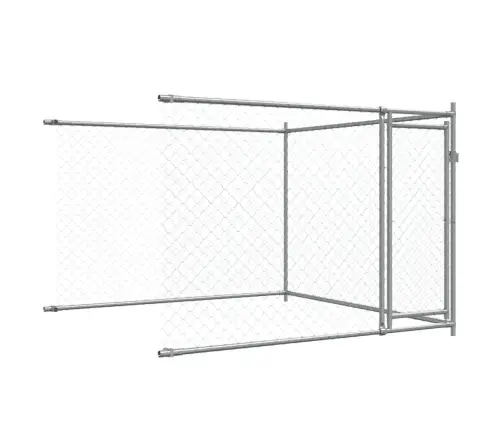 Narvas Šunims Su Durimis, Pilkas, 6X2X1,5M, Plienas