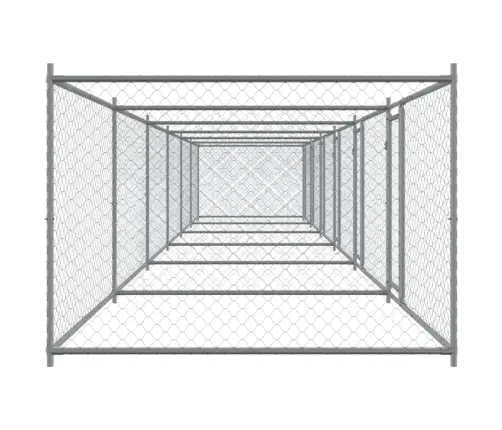 Narvas Šunims Su Durimis, Pilkas, 12X2X1,5M, Plienas