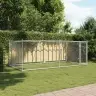 Suņu Būris Ar Durvīm, Pelēks, 4X2X1,5 M, Cinkots Tērauds Vidaxl