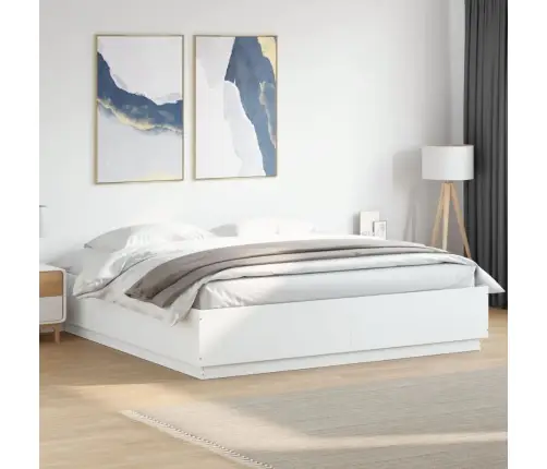 Sahtlitega Led-Tuledega, Valge, 180 X 200 cm Tehispuit