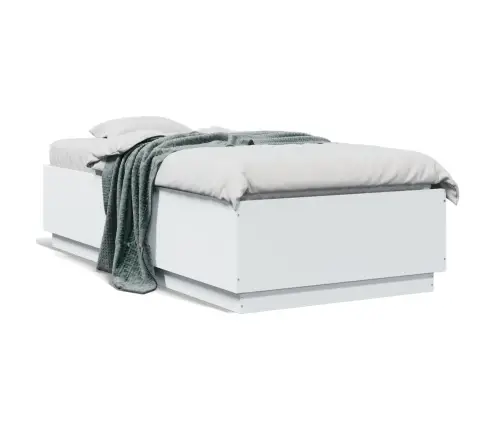 Lovos Rėmas Su Led, Baltas, 75X190cm Apdirbta Mediena