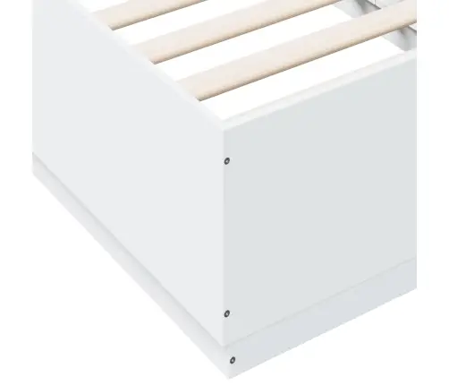 Lovos Rėmas Su Led, Baltas, 75X190cm Apdirbta Mediena