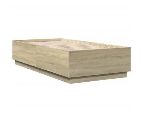 Gultas Rāmis Ar Led, Ozola, 75X190 Cm, Inženierijas Koks Vidaxl