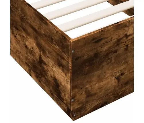 Gultas Rāmis Ar Led Ozolkoka Krāsā 75X190 Cm Inženierijas Koks Vidaxl