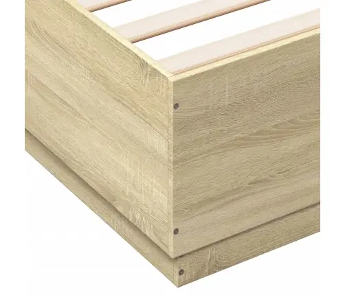 Voodiraam, Sonoma Tamm, 120X200 cm Tehispuit