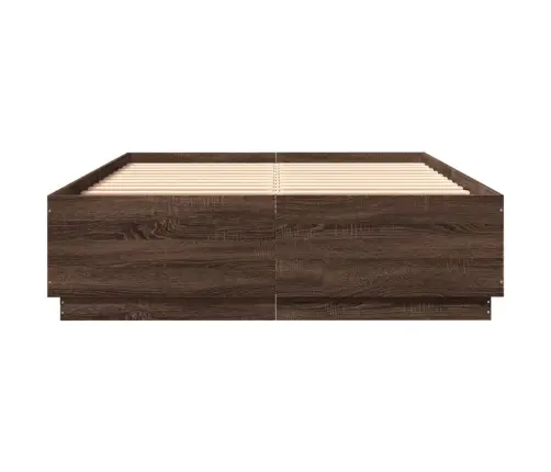 Voodiraam, Pruun Tamm, 120 X 200 cm Tehispuit