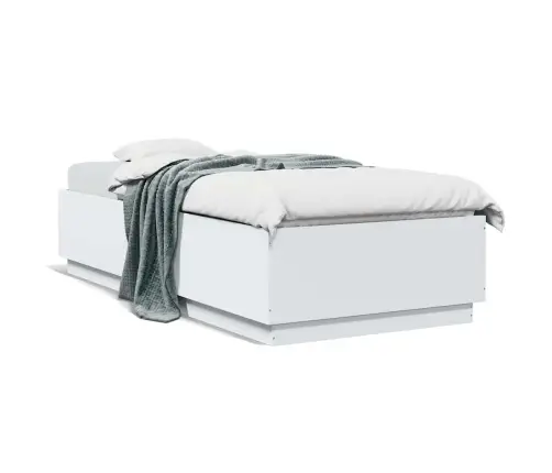 Gultas Rāmis, Balts, 100X200 Cm, Inženierijas Koks Vidaxl