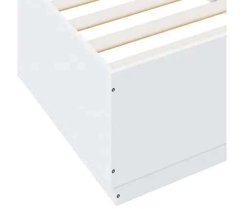 Gultas Rāmis, Balts, 100X200 Cm, Inženierijas Koks Vidaxl