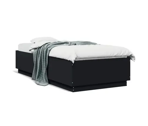 Voodiraam, Must, 100 X 200 cm Tehispuit