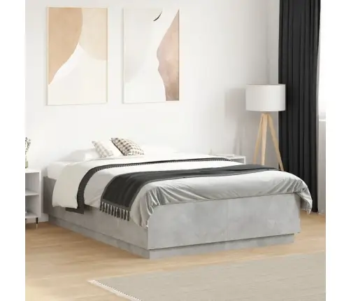 Voodiraam, Betoonhall, 40 X 190 cm Tehispuit