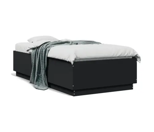 Gultas Rāmis, Melns, 90X190 Cm, Inženierijas Koks Vidaxl