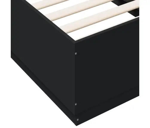Gultas Rāmis, Melns, 90X190 Cm, Inženierijas Koks Vidaxl