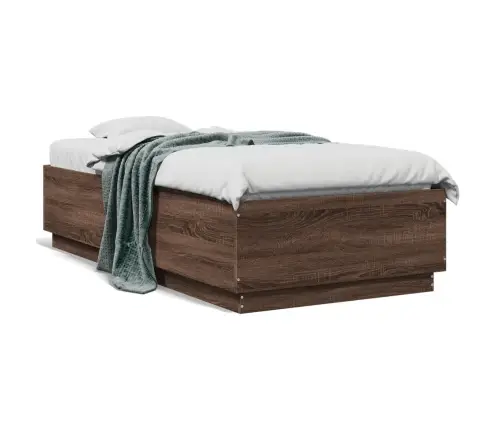 Gultas Rāmis, Ozolkoka Krāsā, 90X190 Cm, Inženierijas Koks Vidaxl