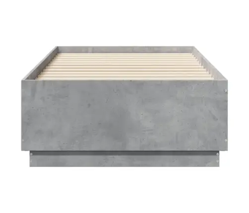 Gultas Rāmis, Betona Pelēks, 75X190 Cm, Inženierijas Koks Vidaxl