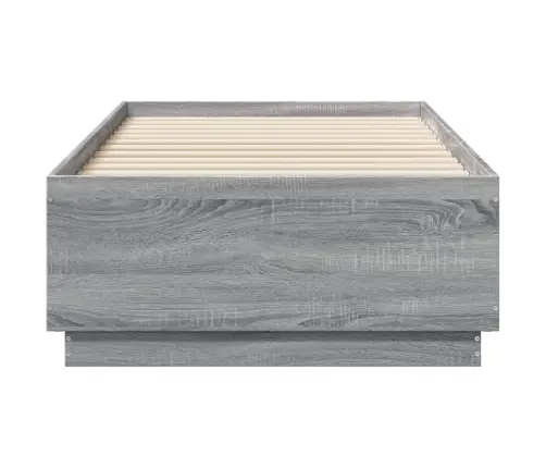 Gultas Rāmis, Pelēka Ozolkoka, 75X190 Cm, Inženierijas Koks Vidaxl