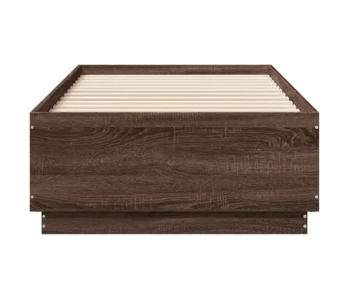 Voodiraam, Pruun Tamm, 75X190 cm Tehispuit