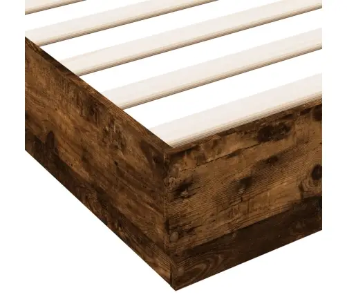 Gultas Rāmis Ar Led, Ozolkoka Krāsā, 200X200 Cm Vidaxl