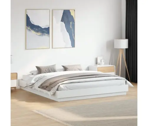 Gultas Rāmis Ar Led, Balts, 180X200 Cm Vidaxl