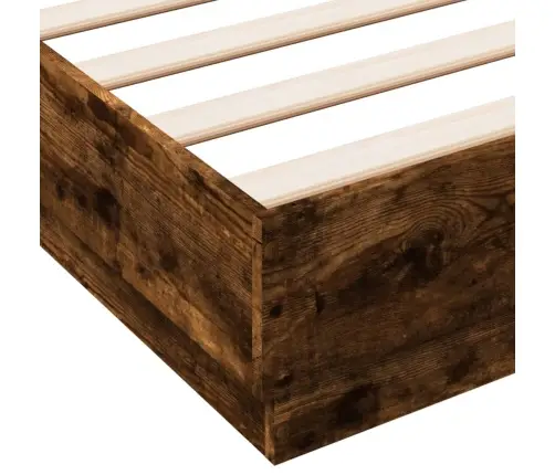 Gultas Rāmis Ar Led, Ozolkoka Krāsā, 120X200 Cm Vidaxl