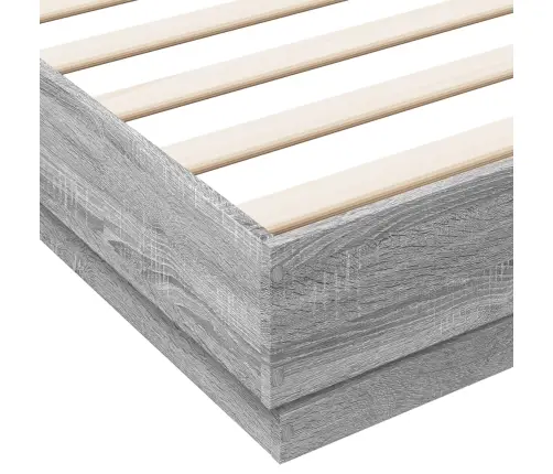 Voodiraam, Hall Sonoma Tamm, 200X200 cm Tehispuit