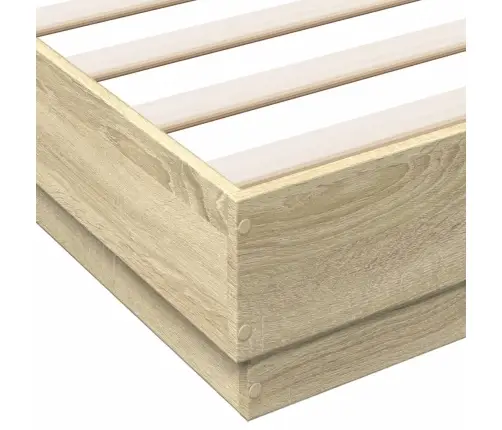 Gultas Rāmis, Ozolkoka Krāsā, 140X190 Cm, Inženierijas Koks Vidaxl