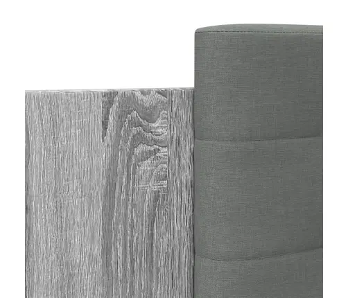 Gultas Rāmis Ar Galvgali, Pelēka Ozola, 150X200 Cm Vidaxl