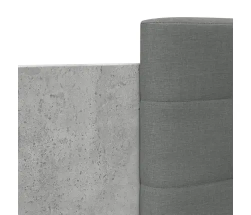 Gultas Rāmis Ar Galvgali, Pelēks, 100X200 Cm, Inženierijas Koks Vidaxl