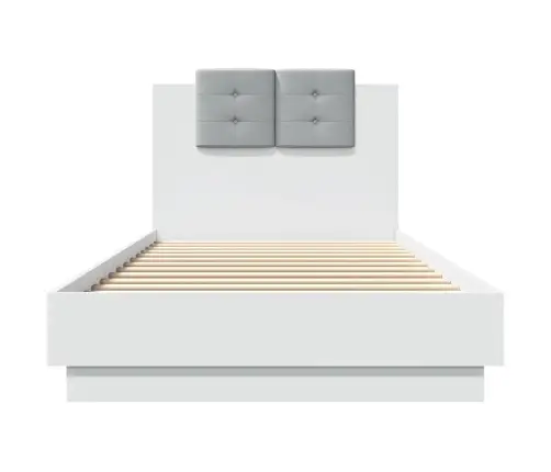 Lovos Rėmas Su Galvūgaliu, Baltas, 90X200cm Apdirbta Mediena