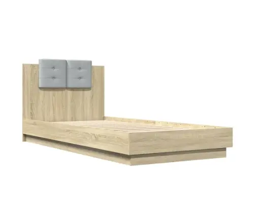 Voodiraam Peatsiga, Sonoma Tamm, 90 X 200 cm Tehispuit