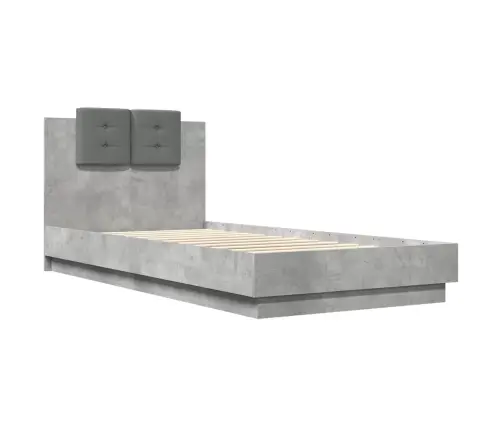 Lovos Rėmas Su Galvūgaliu, Betono, 90X200cm Apdirbta Mediena
