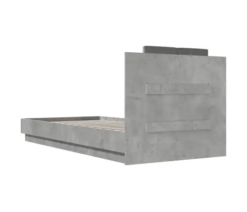 Lovos Rėmas Su Galvūgaliu, Betono, 90X200cm Apdirbta Mediena