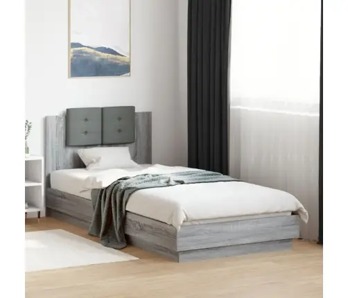 Lovos Rėmas Su Galvūgaliu, Pilkas Ąžuolo, 90X200cm Mediena